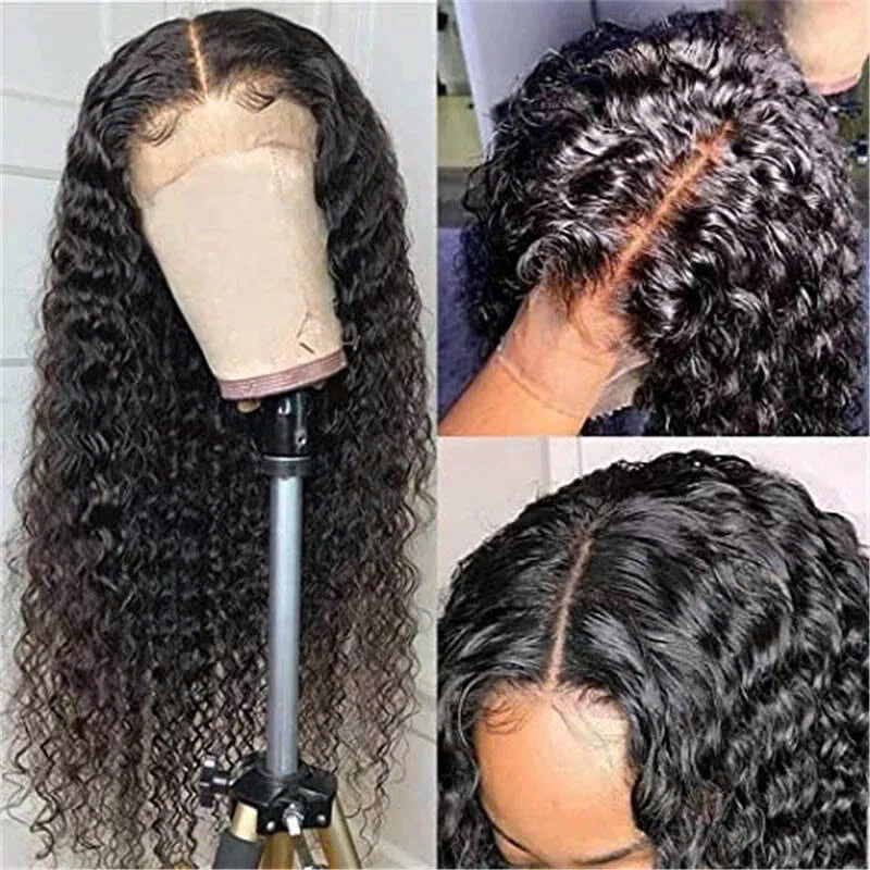 Natural Black Deep Curly Wig – Vietnamese Human Hair, Full & Voluminous, 36 Inches