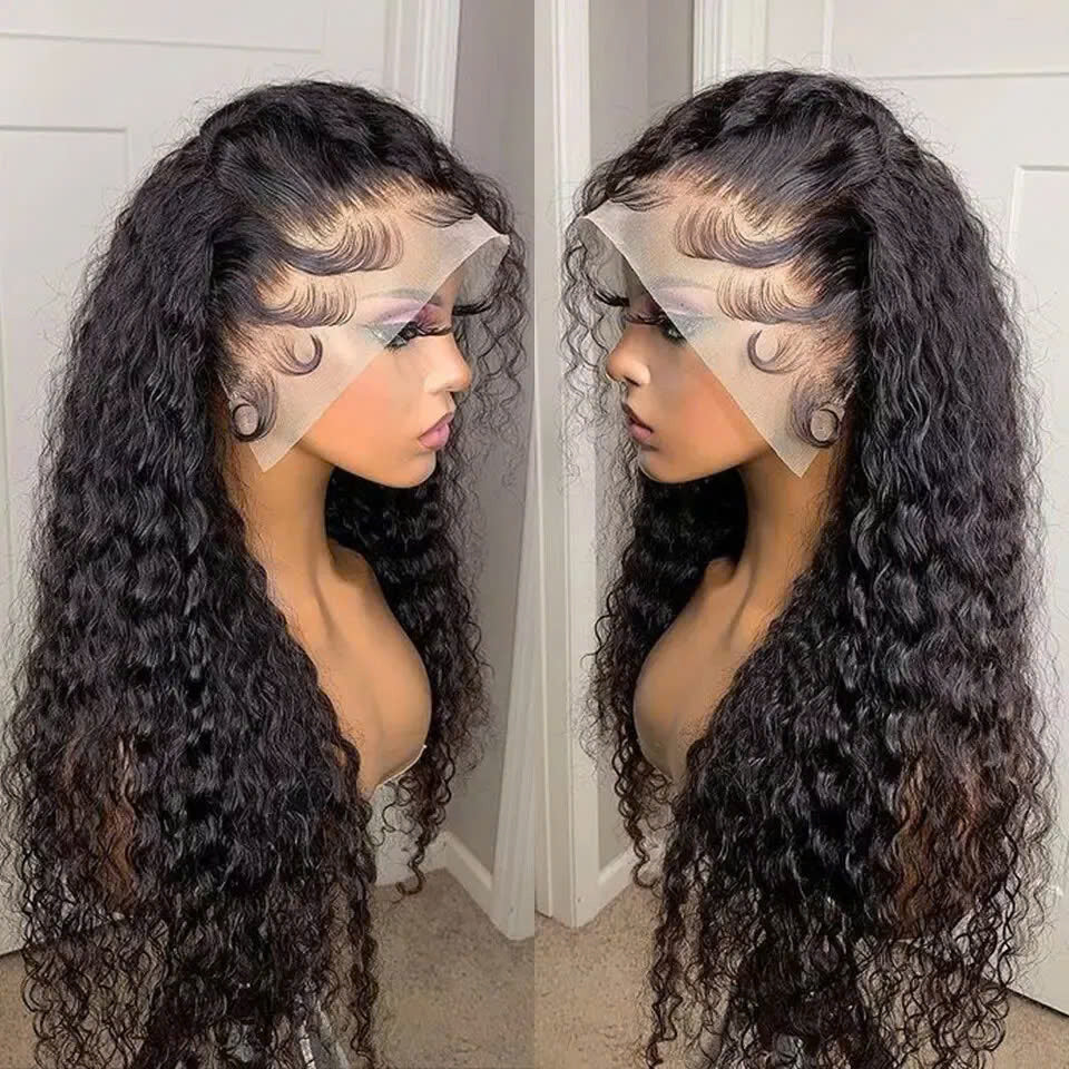 Natural Black Deep Curly Wig – Vietnamese Human Hair, Full & Voluminous, 36 Inches