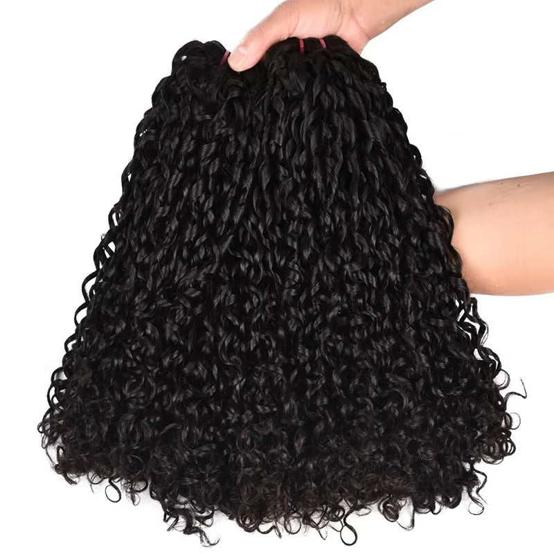 bouncy curly human hair bundles