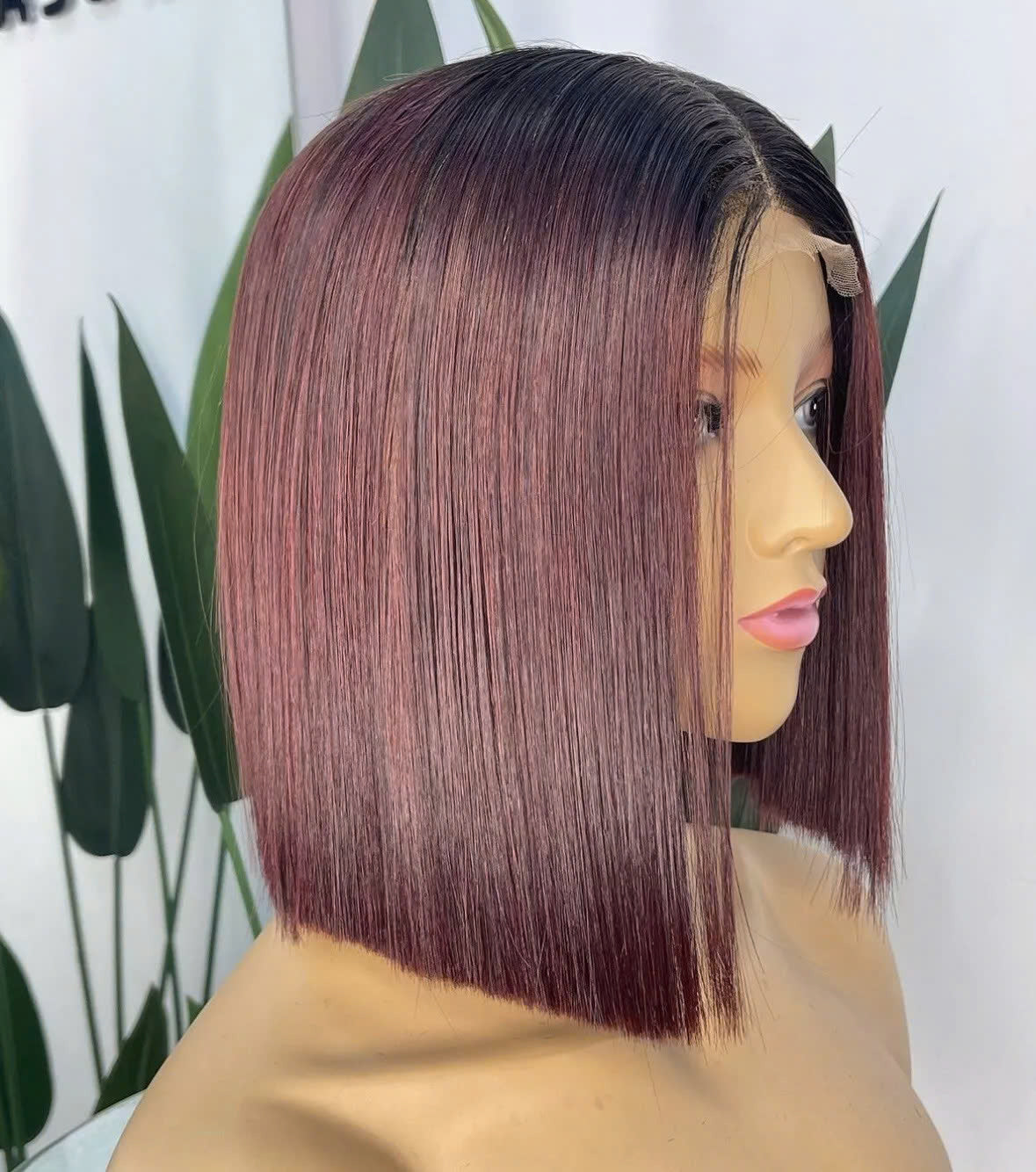 burgundy bob natural hair