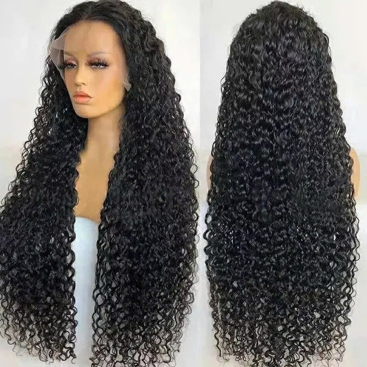 Natural Black Deep Curly Wig – Vietnamese Human Hair, Full & Voluminous, 36 Inches
