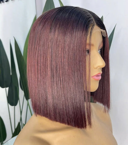 burgundy bob natural hair
